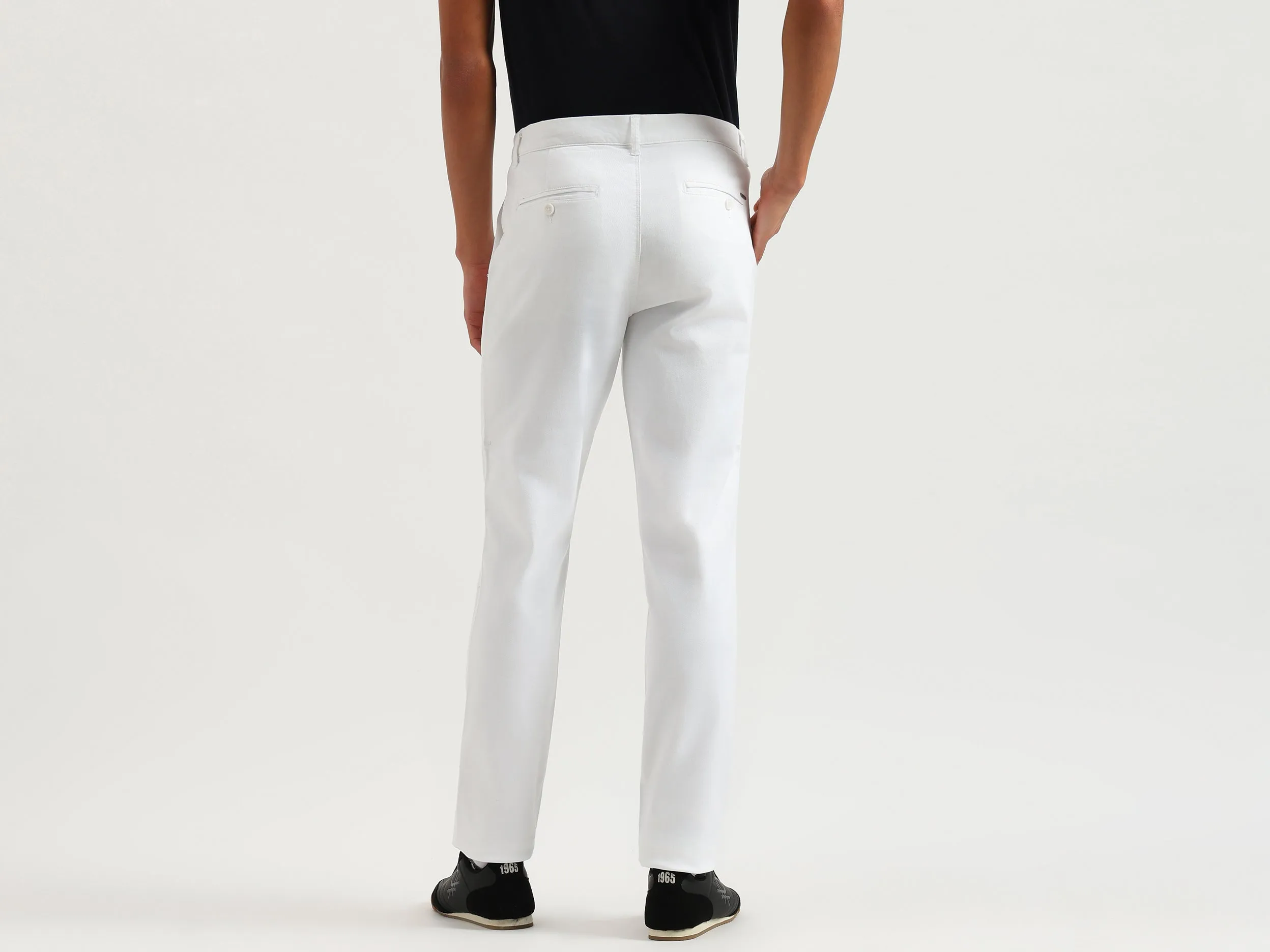 Solid Slim Fit Chinos Trousers