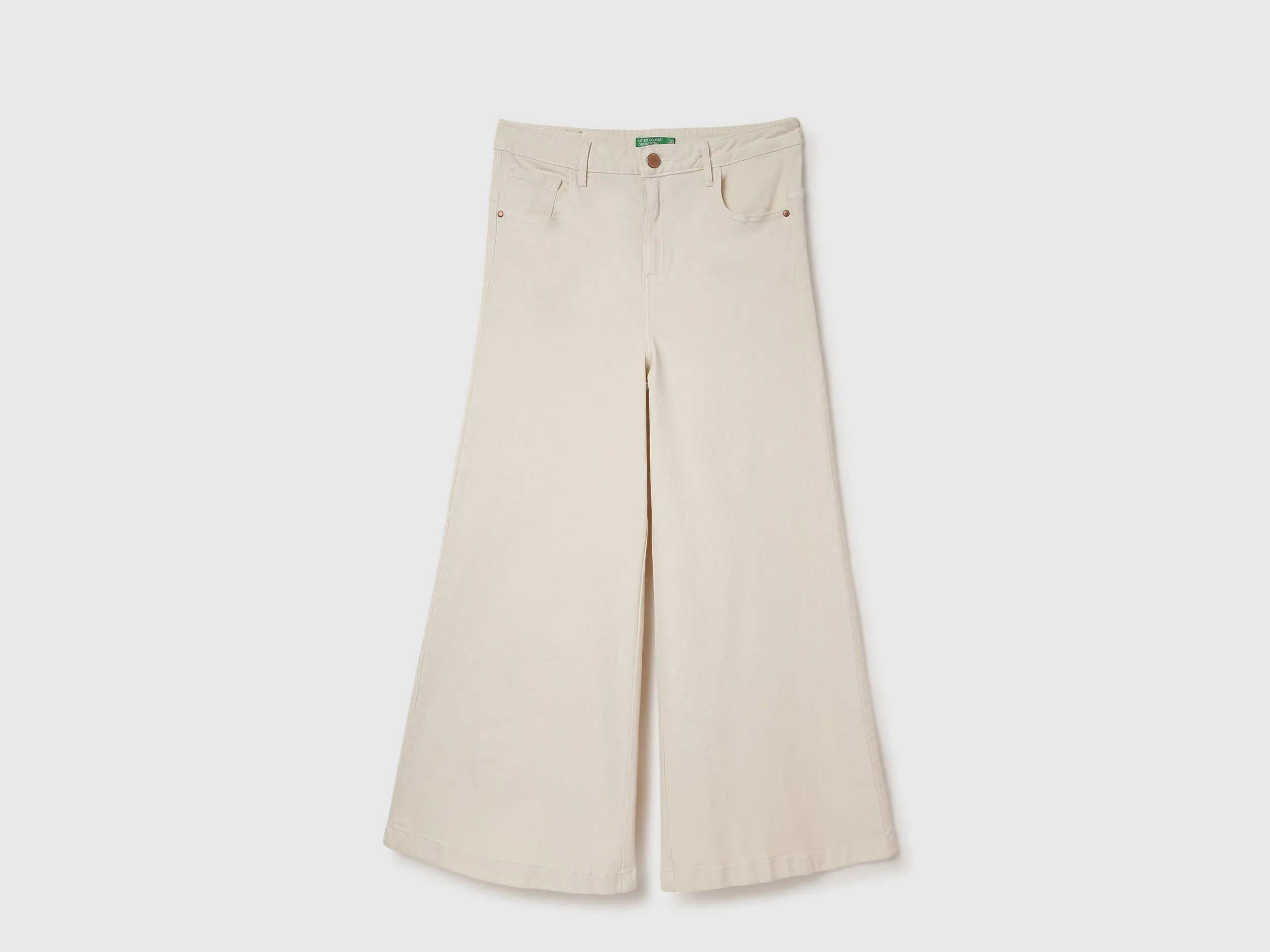 Solid Wide Leg Fit Trousers
