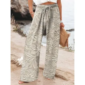 Sophie - Summer Vintage Women's Trousers with Wide Legs"