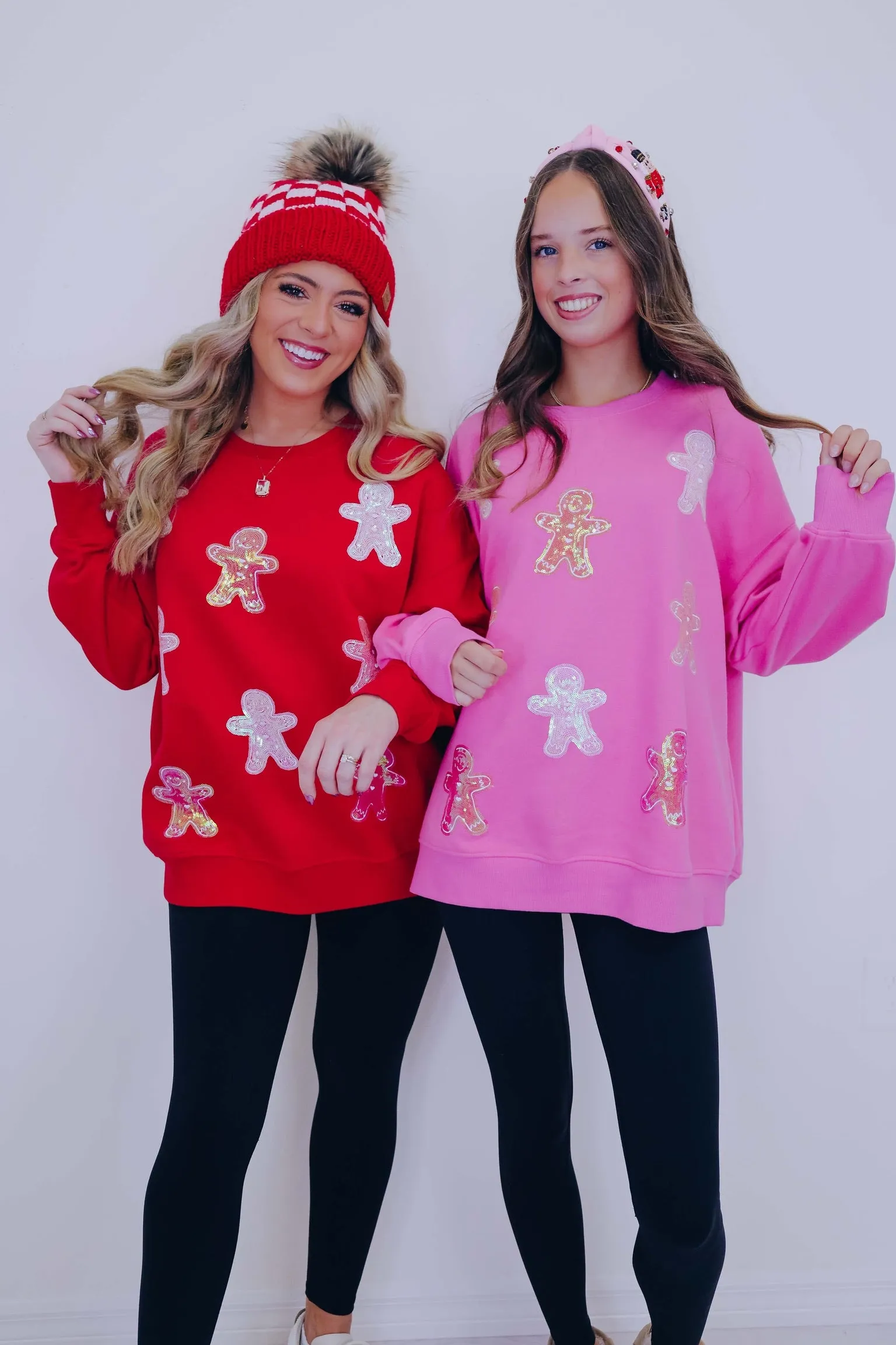 Spicy & Sparkly Gingerbread Man Sequin Sweatshirt - 2 Colors