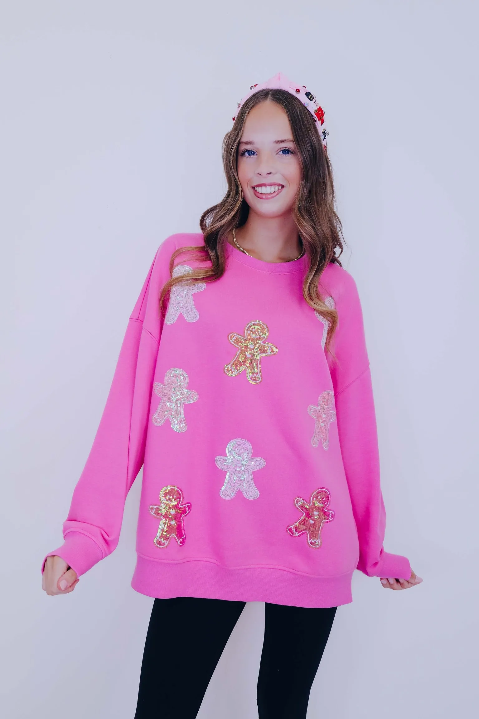 Spicy & Sparkly Gingerbread Man Sequin Sweatshirt - 2 Colors