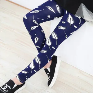 Spring Summer Girls Leggings Casual Fashion Vintage Flower Kids Legging Elastic Waist Children's Pants bobo choses 8-14 Year