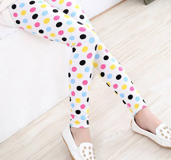 Spring Summer Girls Leggings Casual Fashion Vintage Flower Kids Legging Elastic Waist Children's Pants bobo choses 8-14 Year