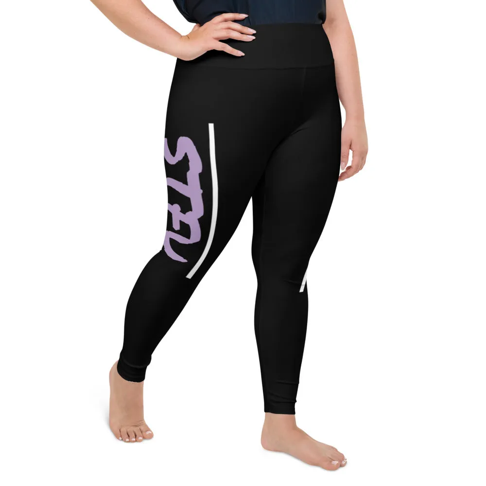 STFU Electric Purple Logo Plus Size Leggings