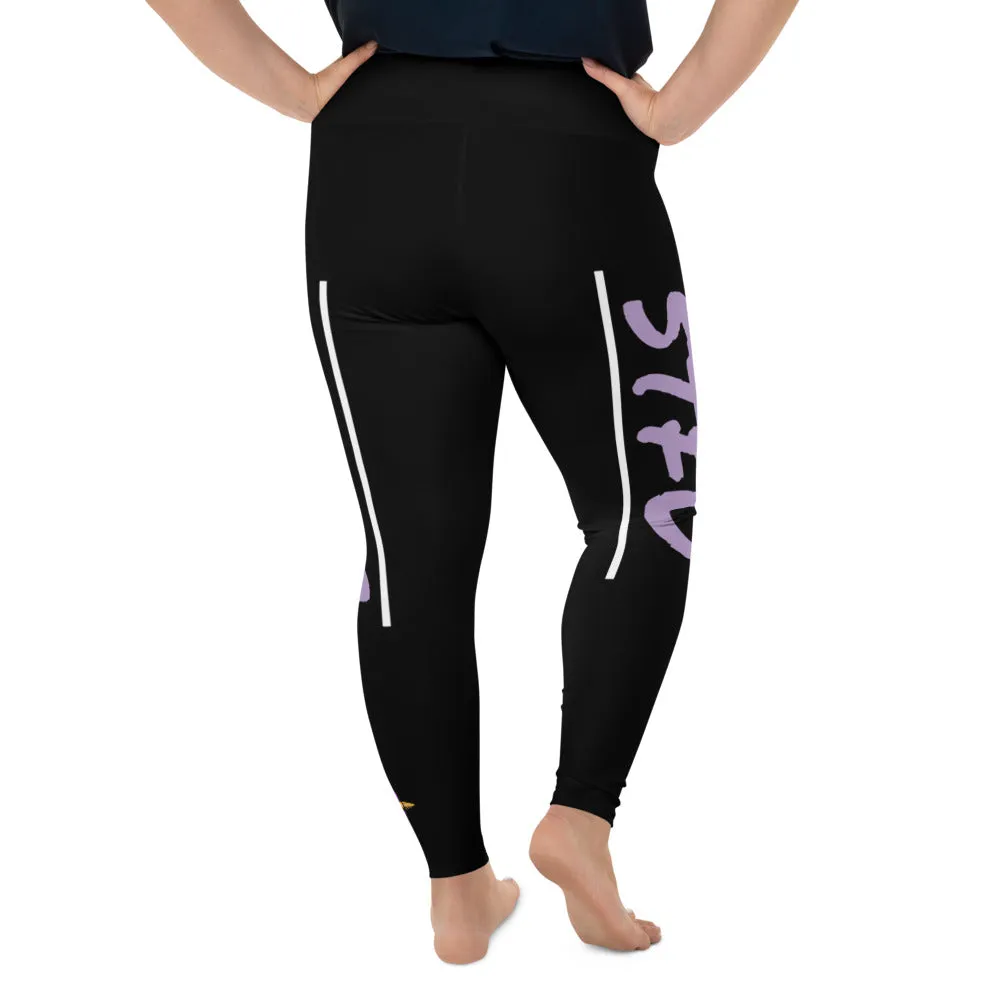 STFU Electric Purple Logo Plus Size Leggings