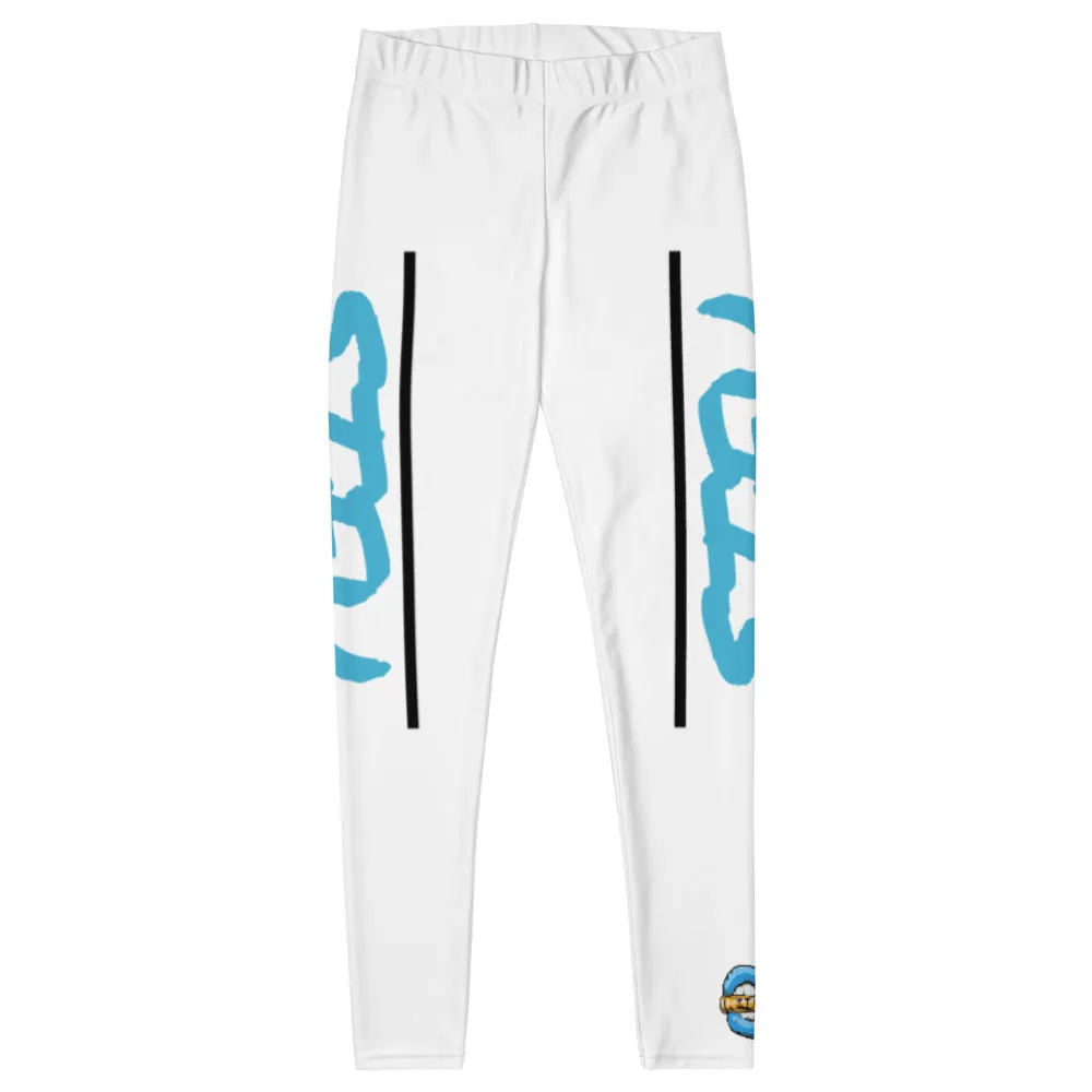 STFU Ice Blue Logo Leggings - White