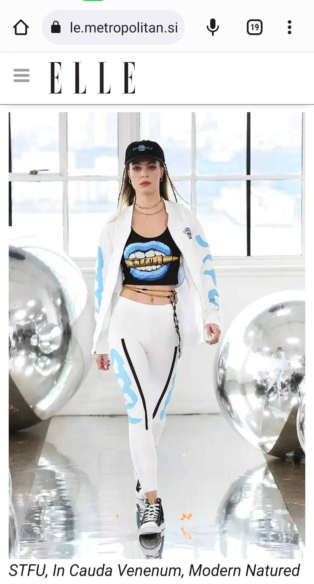 STFU Ice Blue Logo Leggings - White
