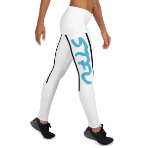 STFU Ice Blue Logo Leggings - White