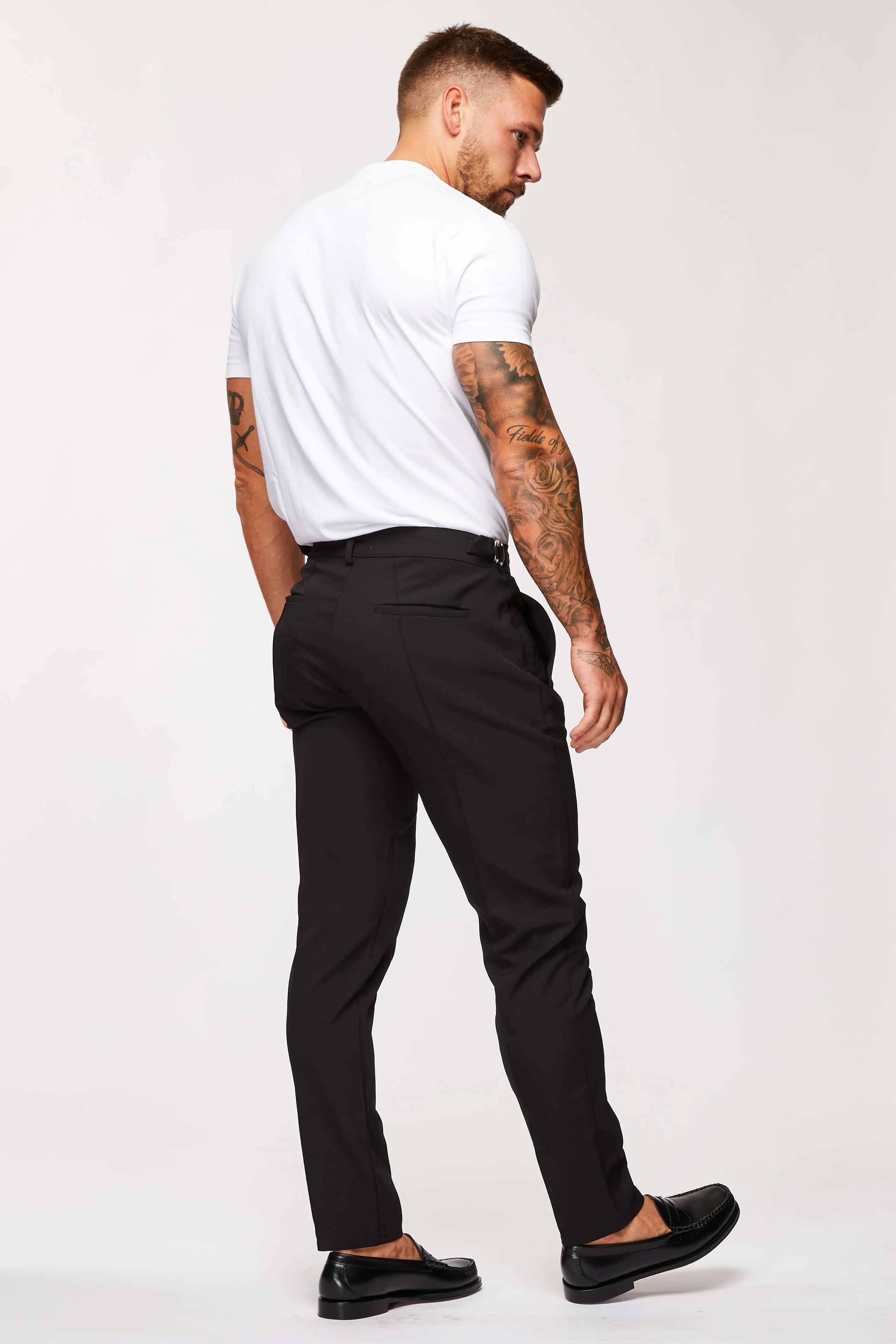 Straight Leg Smart Pant - Black