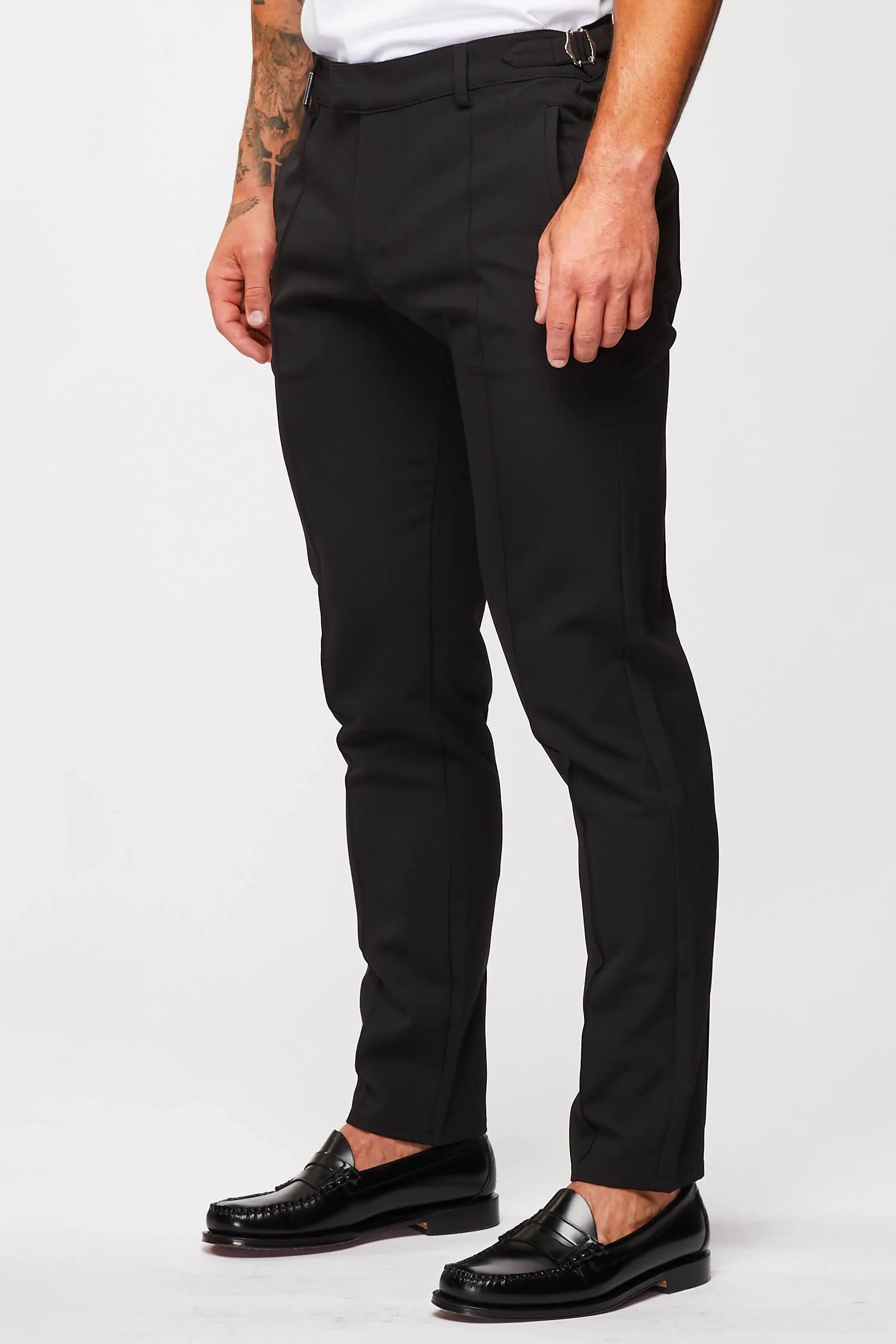 Straight Leg Smart Pant - Black