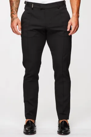 Straight Leg Smart Pant - Black