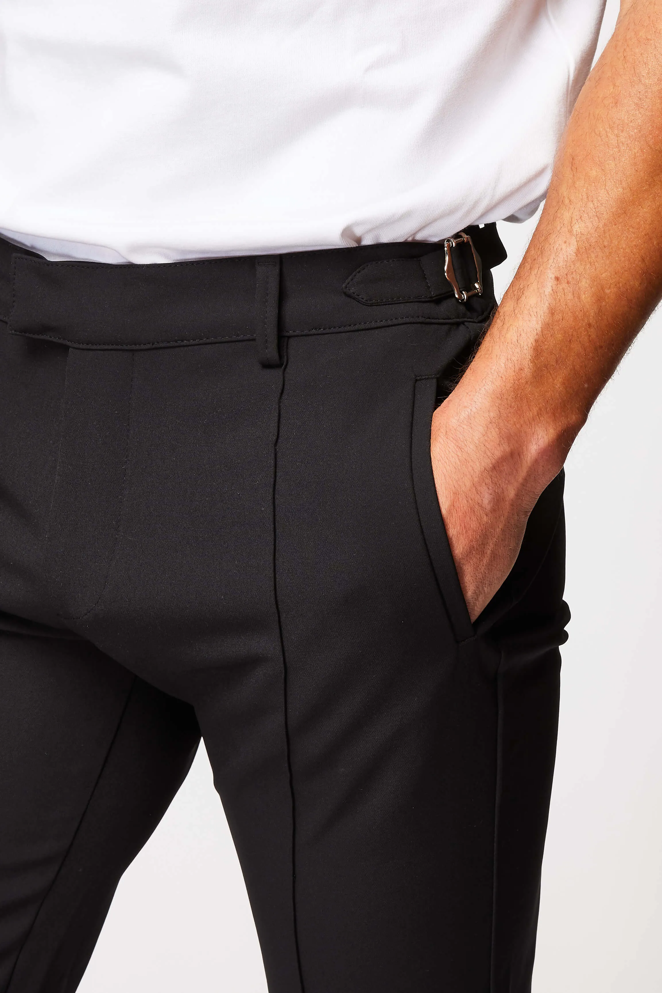 Straight Leg Smart Pant - Black