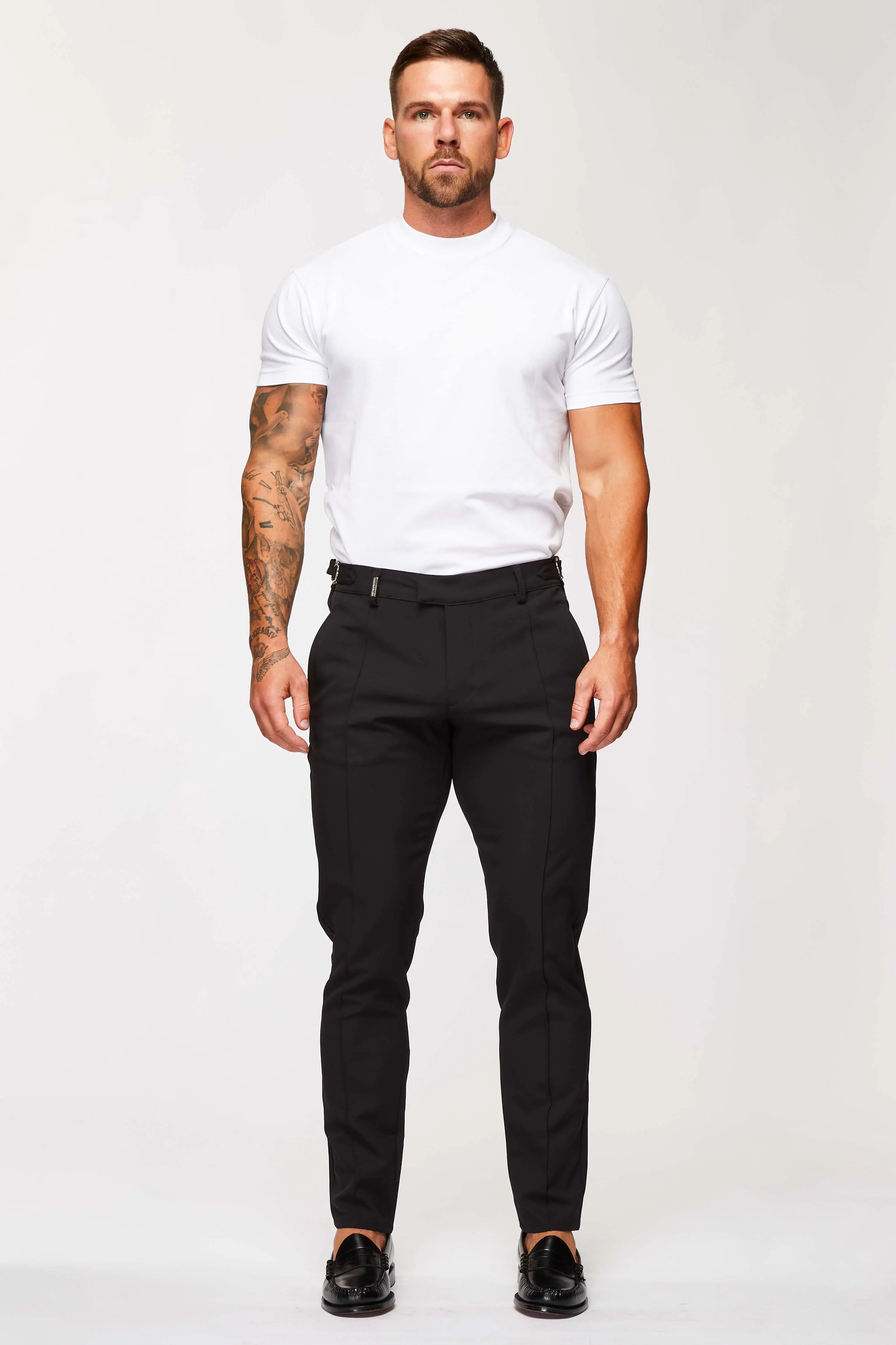 Straight Leg Smart Pant - Black