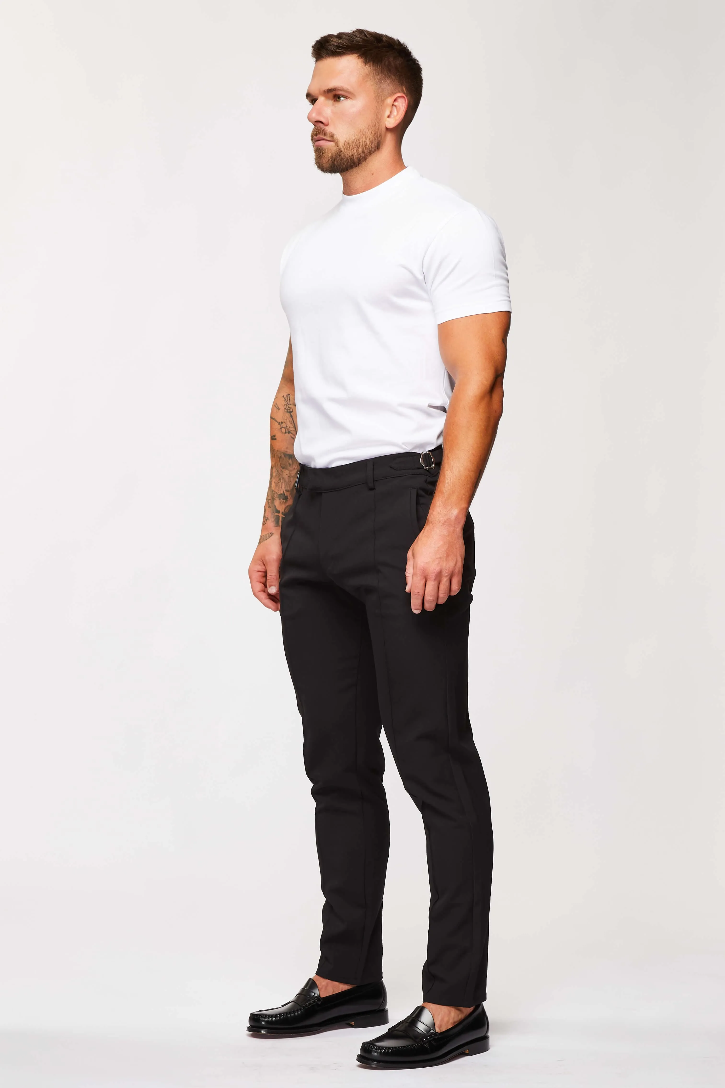 Straight Leg Smart Pant - Black