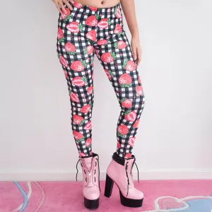 Strawberry Leggings - Black 🍓