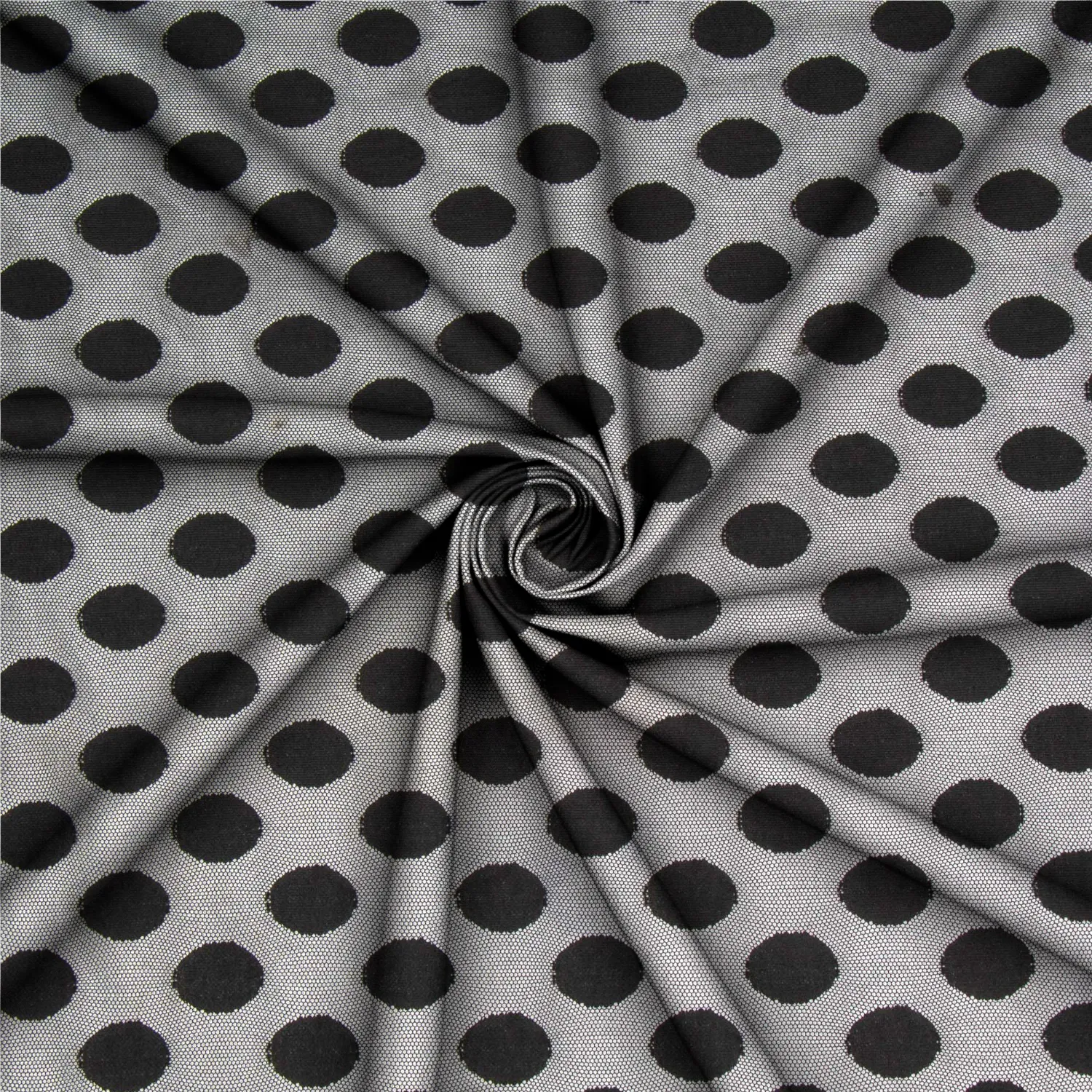 Stretch Mesh Black Dot