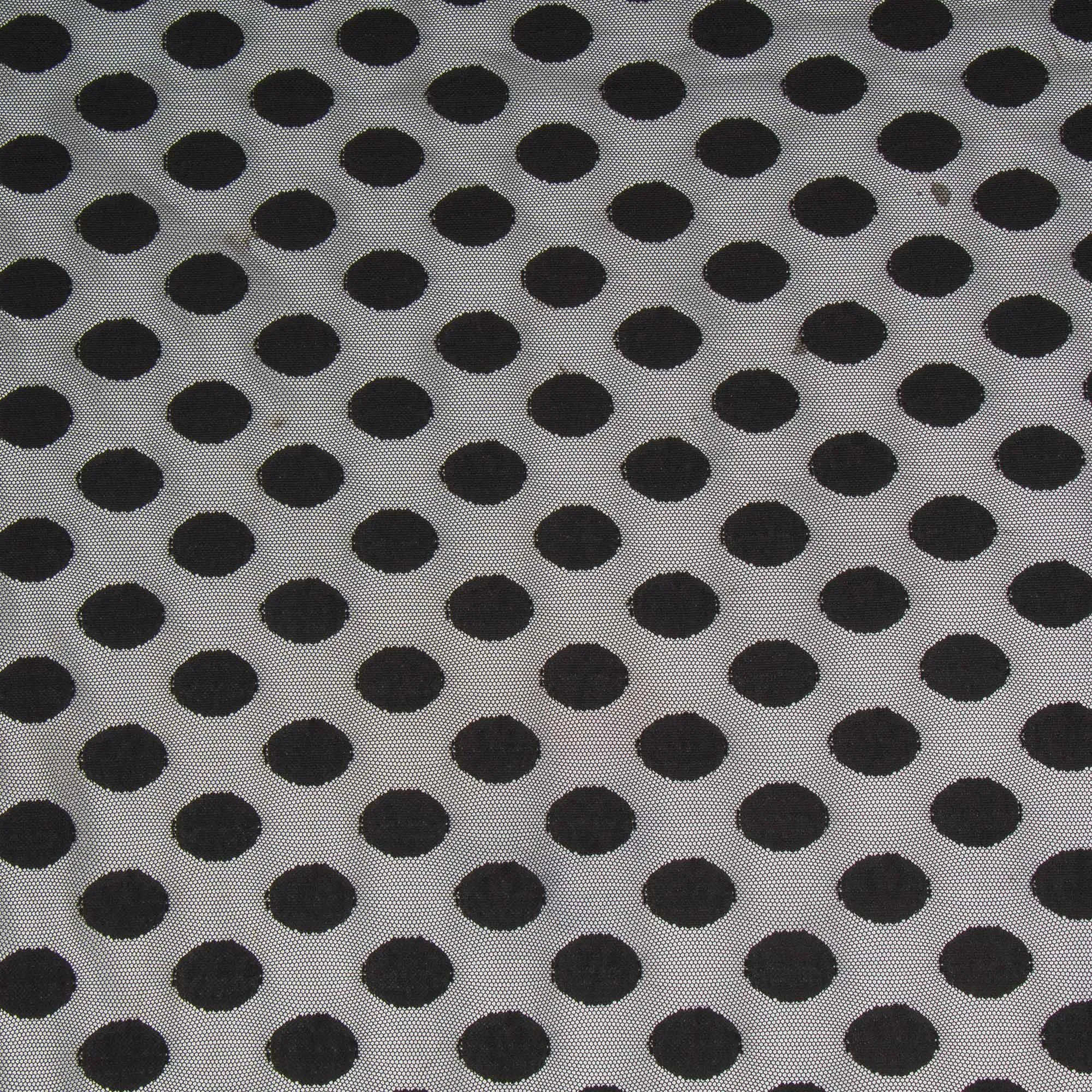 Stretch Mesh Black Dot