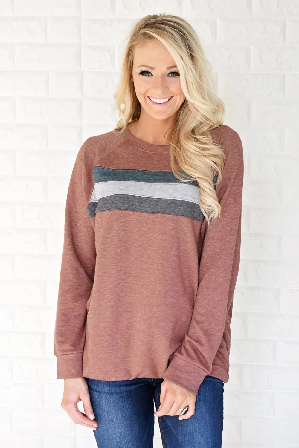 Stripes by the Fireside ~ Rust Red