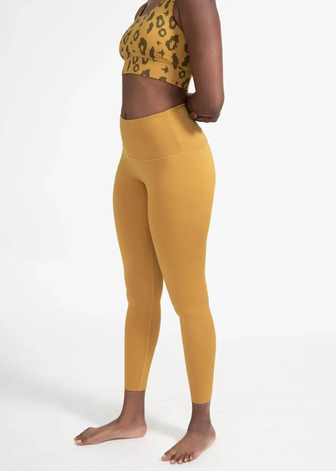 Surf & Yoga Leggings in Honey Mustard