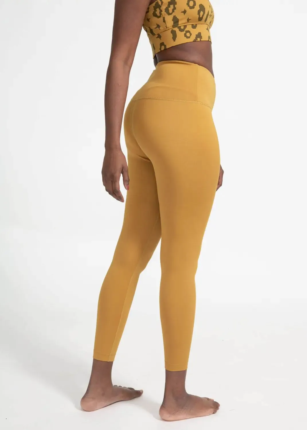 Surf & Yoga Leggings in Honey Mustard