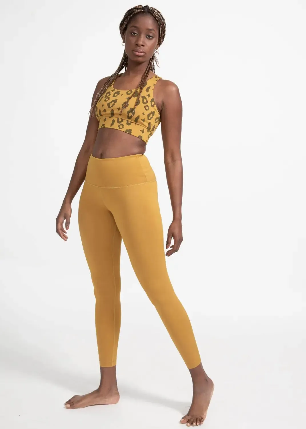 Surf & Yoga Leggings in Honey Mustard