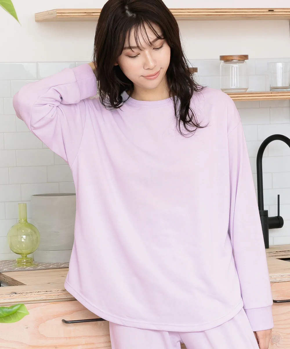 Sweatwear with Belly Warmer Long Sleeve Top-and-Bottom Set