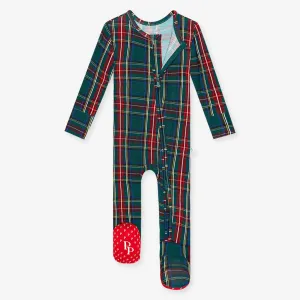 Tartan - Footie Zipper One Piece