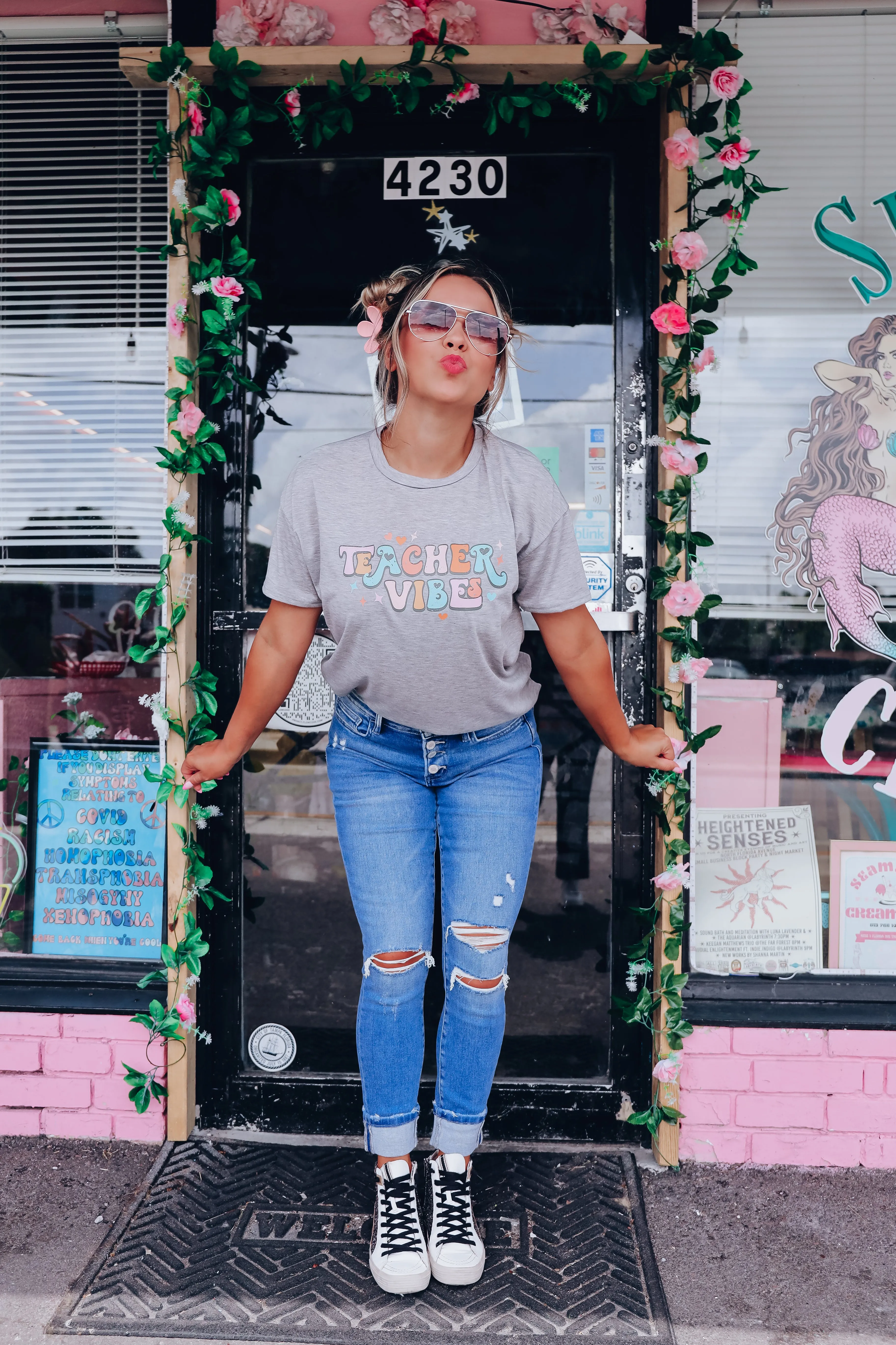 Teacher Vibes - Grey