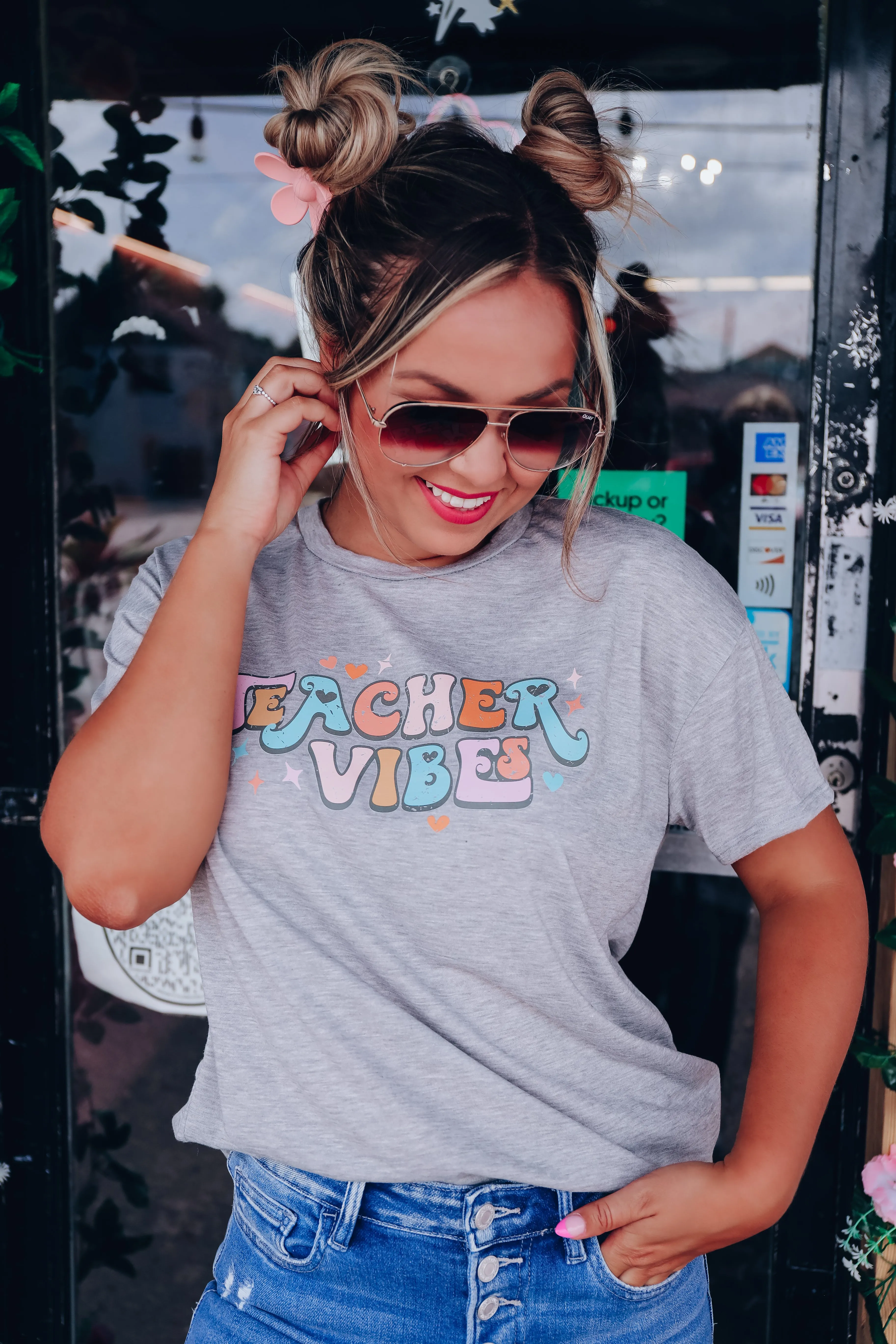 Teacher Vibes - Grey