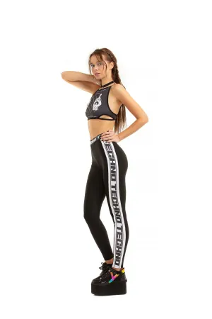 Techno Race leggings with printed side-stripes