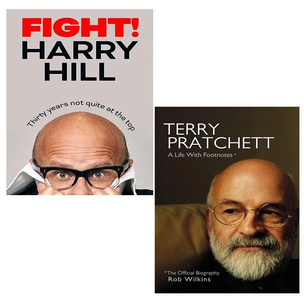 Terry Pratchett A Life With Footnotes, Fight Harry Hill 2 Books Set