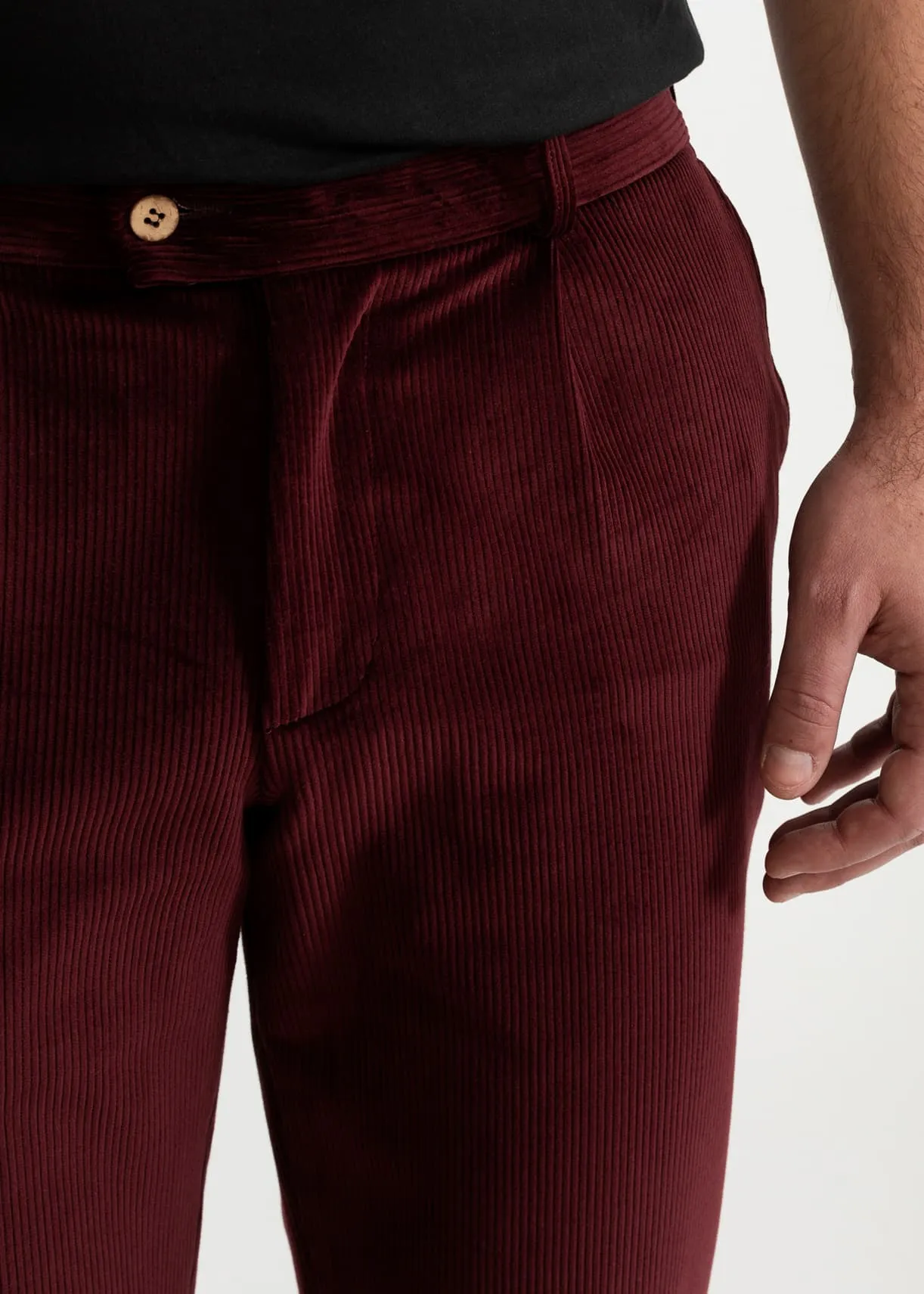 The Dacian Corduroy Trousers Burgundy
