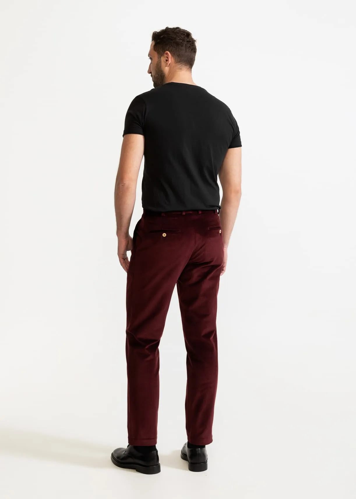 The Dacian Corduroy Trousers Burgundy