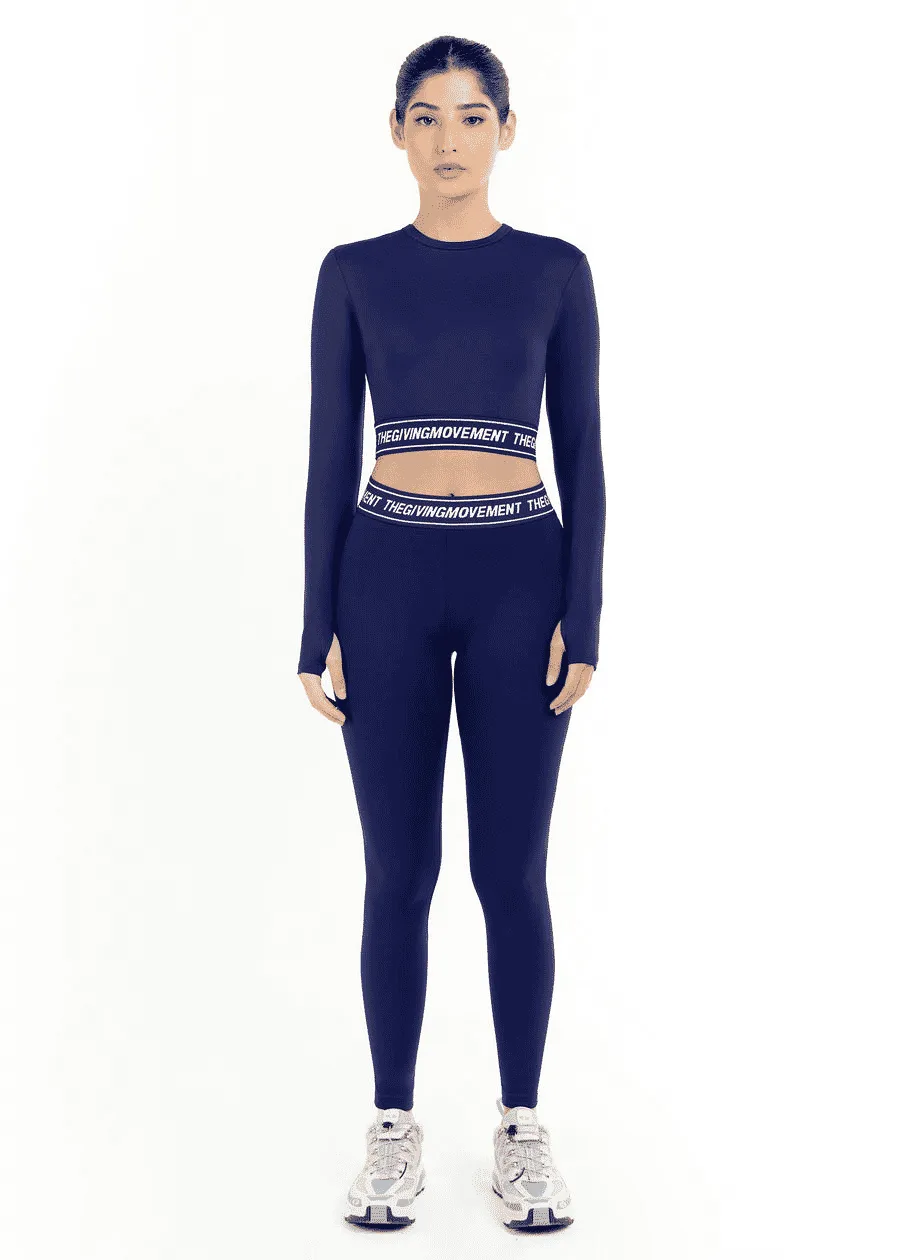 THE GIVING MOVEMENT RECYCLED LEGGING 24" BRANDED ELASTIC
