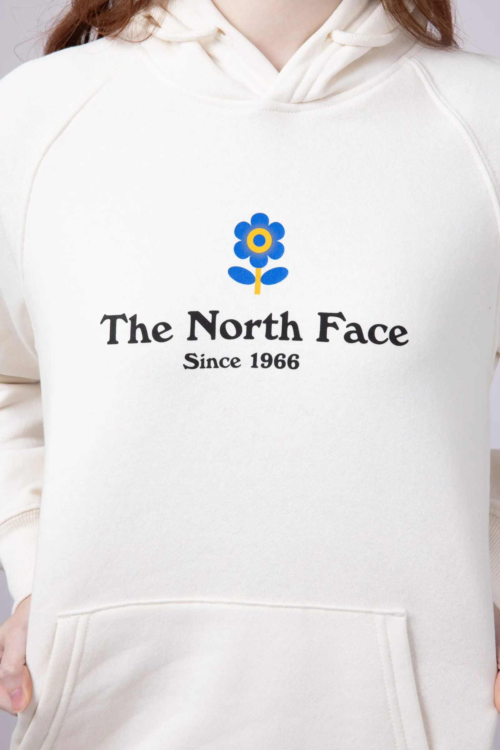 The North Face Strange Colorful World Hoodie for Women in White Dune | NF0A8B9N-QLI