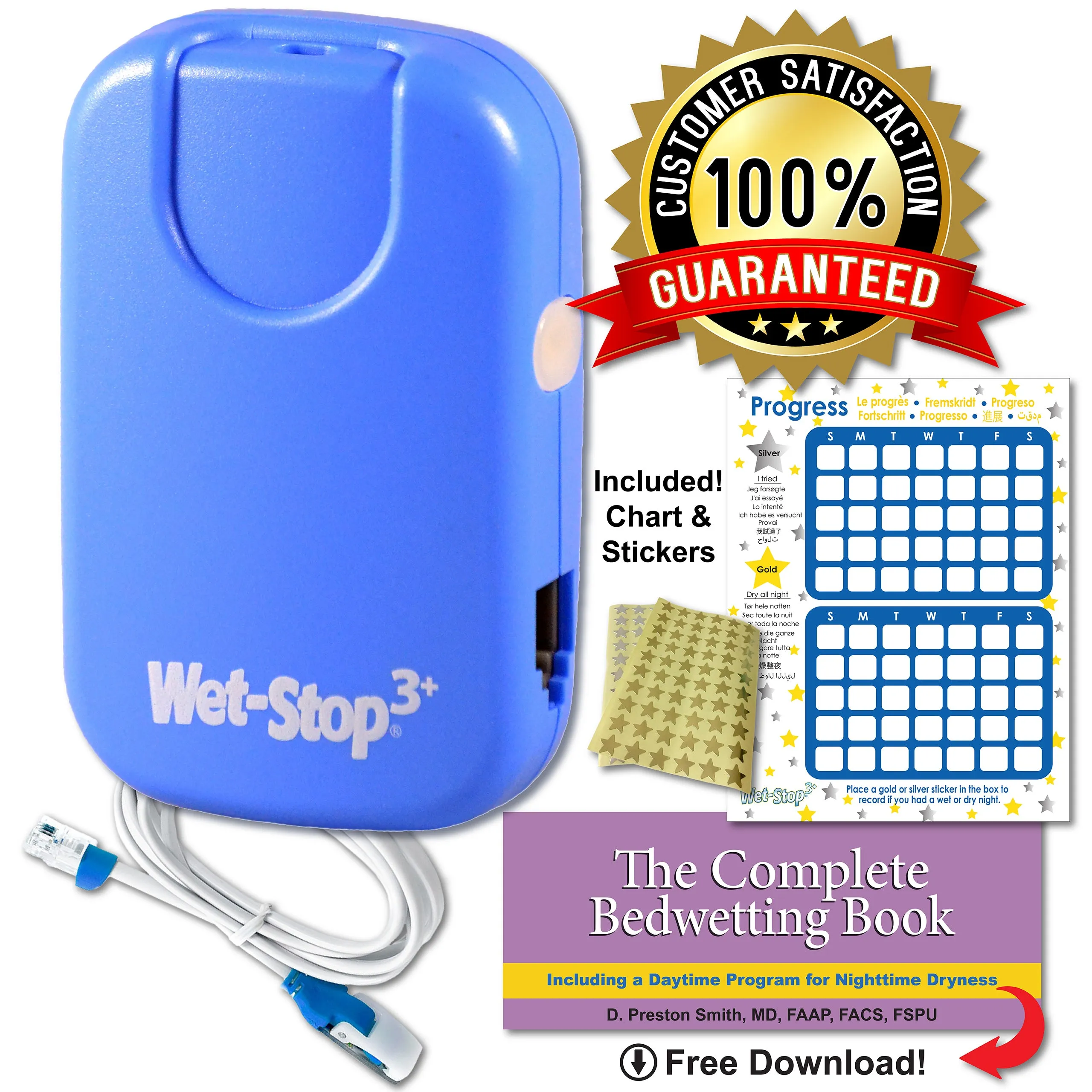 The Wet-Stop 3  Complete Bed Wetting Alarm & Training System