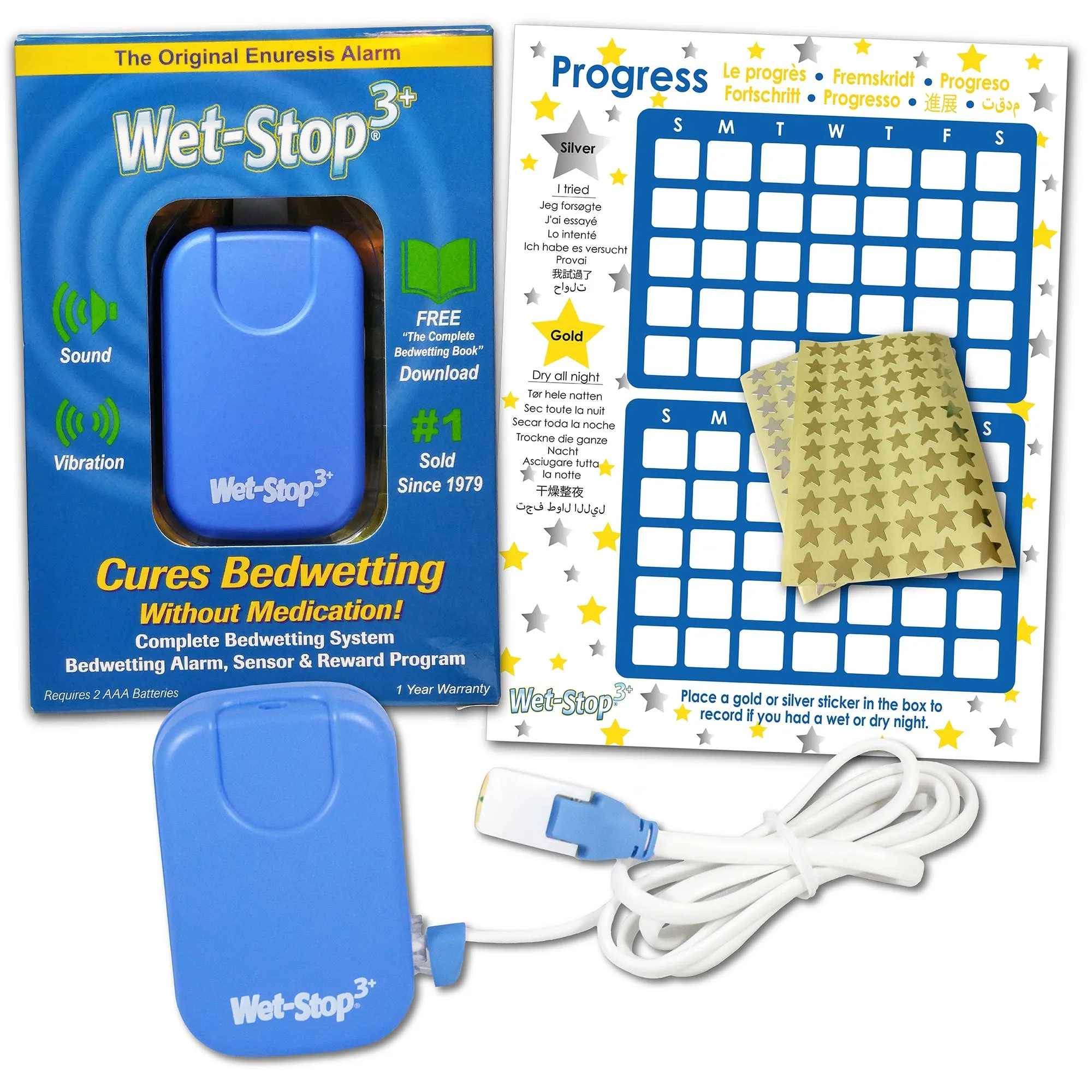 The Wet-Stop 3  Complete Bed Wetting Alarm & Training System