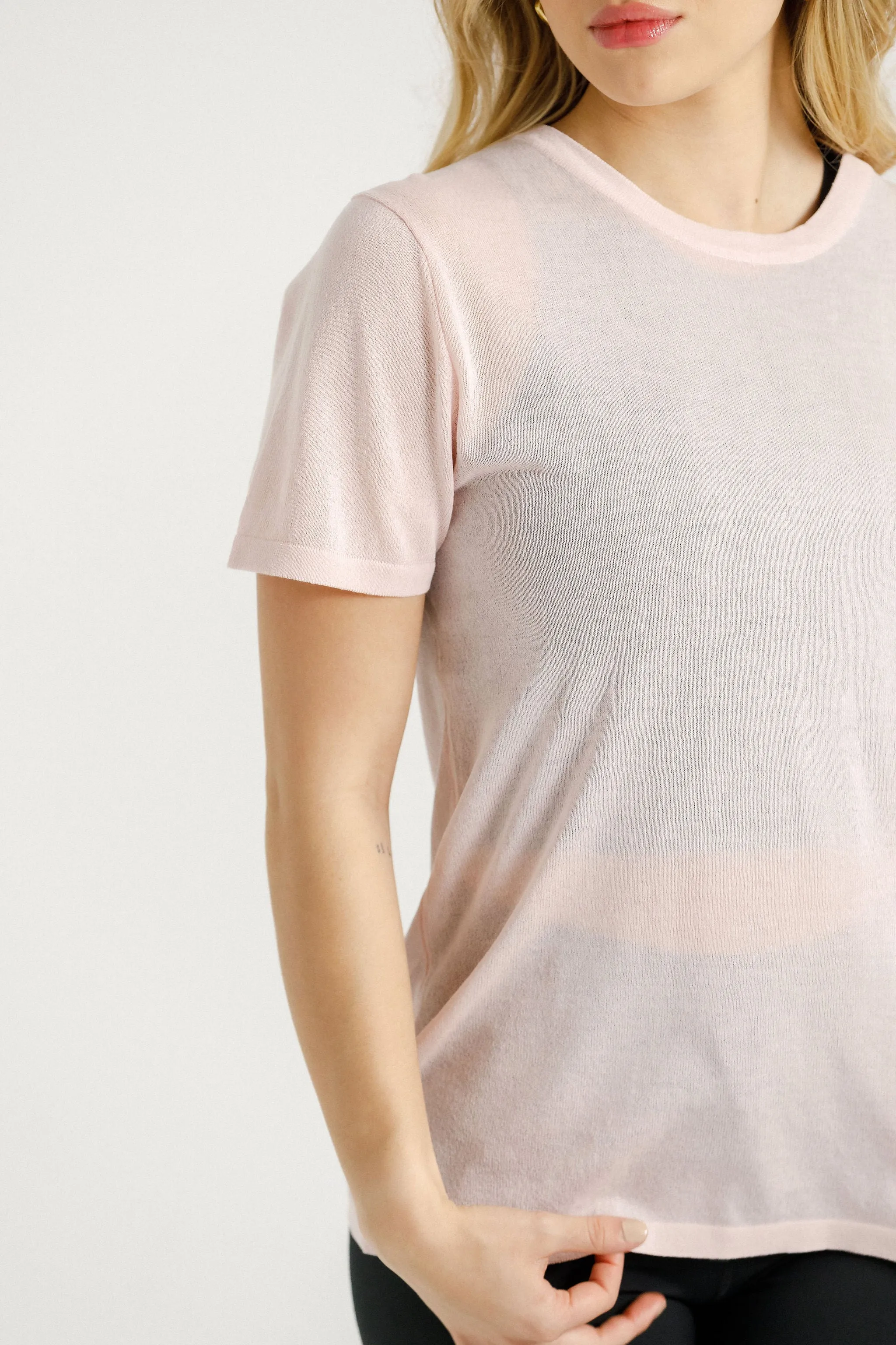 Topher Knit Tee | Peach