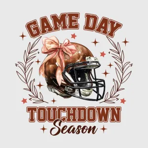 Touchdown Season Helmet and Bow Transfer