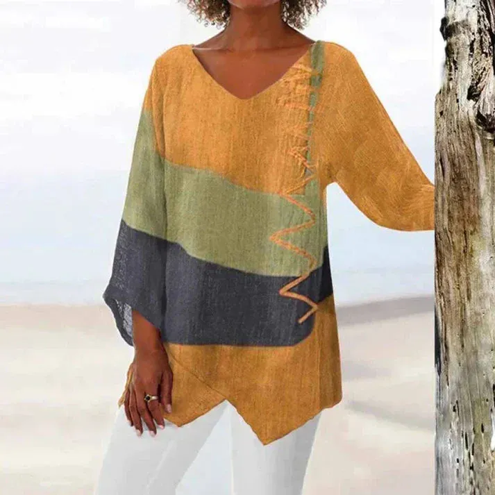 Tricolor shirt by Elodie Lavin