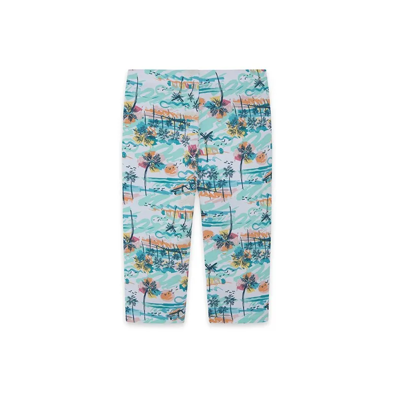 TUC TUC BLUE PRINTED JERSEY CAPRI LEGGING
