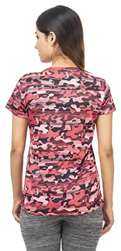 URBAN CIRCUS Women's T-Shirt (029_t-shirt_pink camos--m_Pink_Medium)