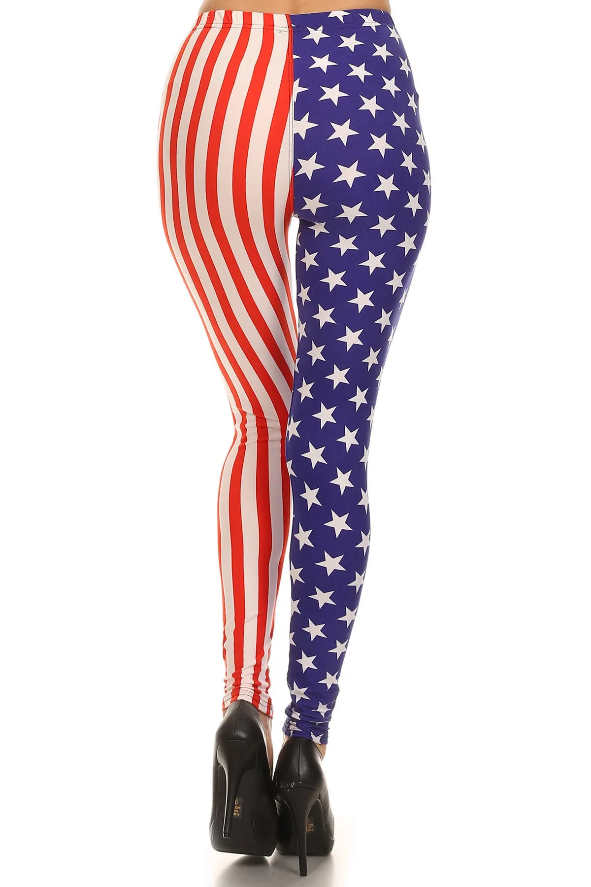 USA Print High Waist Leggings