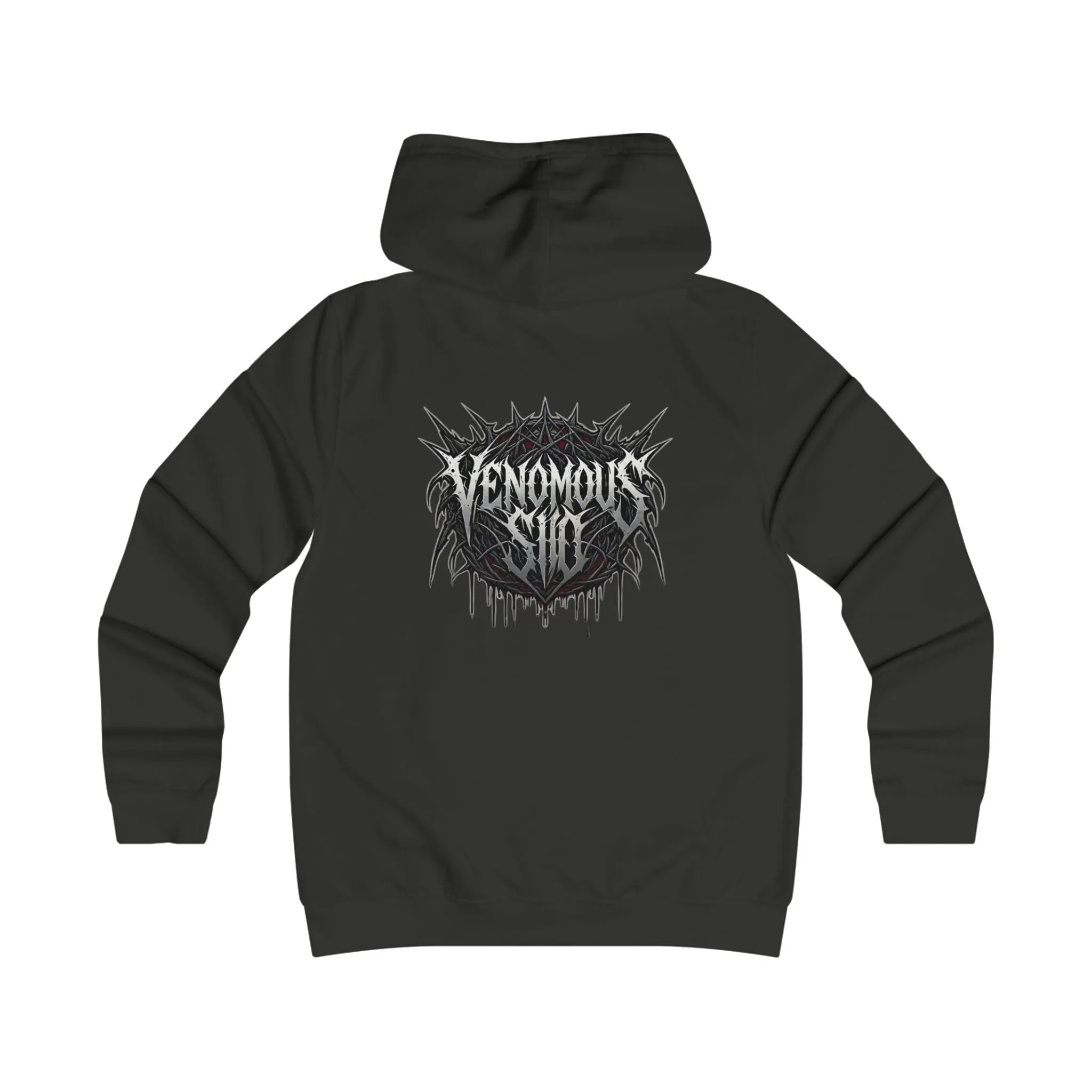 Venomous Sin Poisoned Embrace Uncuffed Girlie College Hoodie