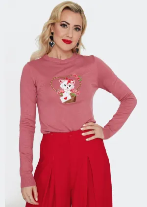 Voodoo Vixen Kitty Love Letter Pull Pink