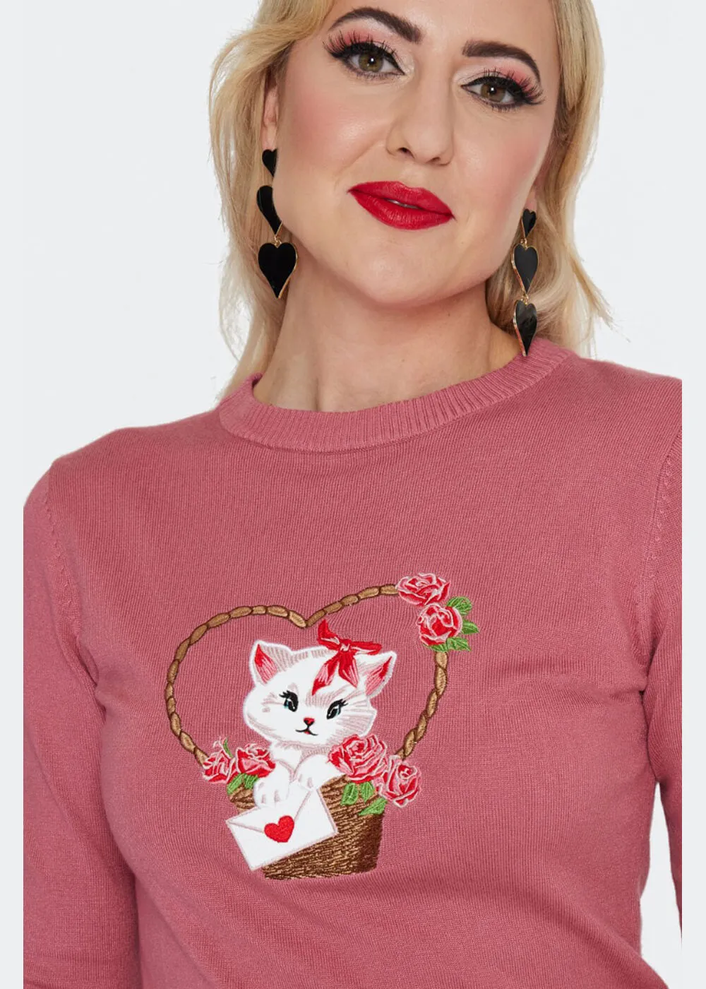 Voodoo Vixen Kitty Love Letter Pull Pink