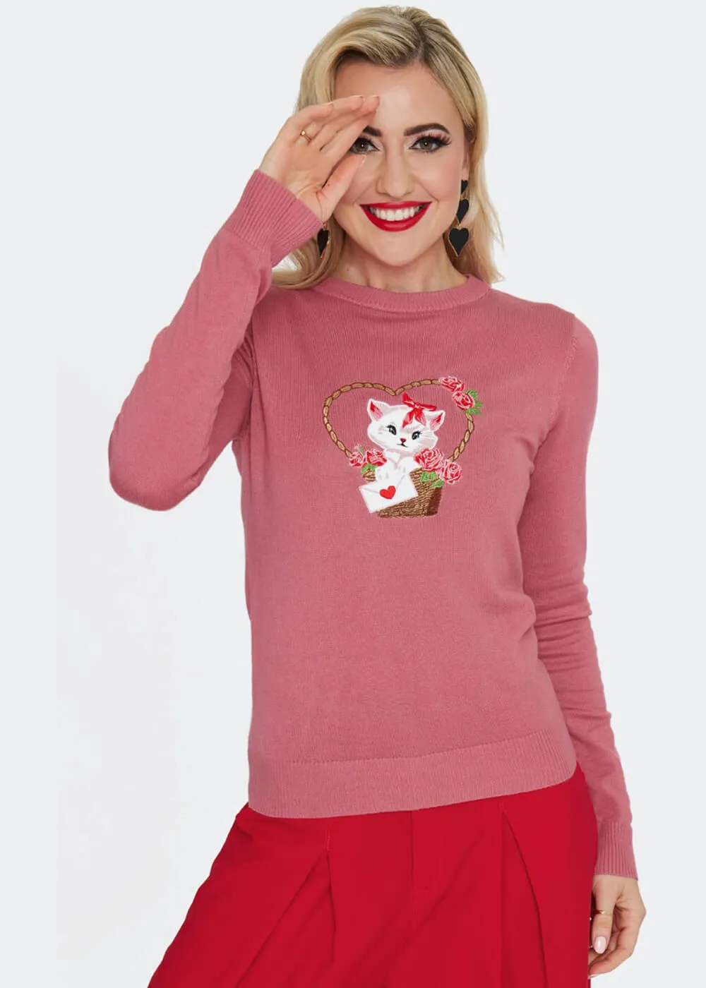 Voodoo Vixen Kitty Love Letter Pull Pink