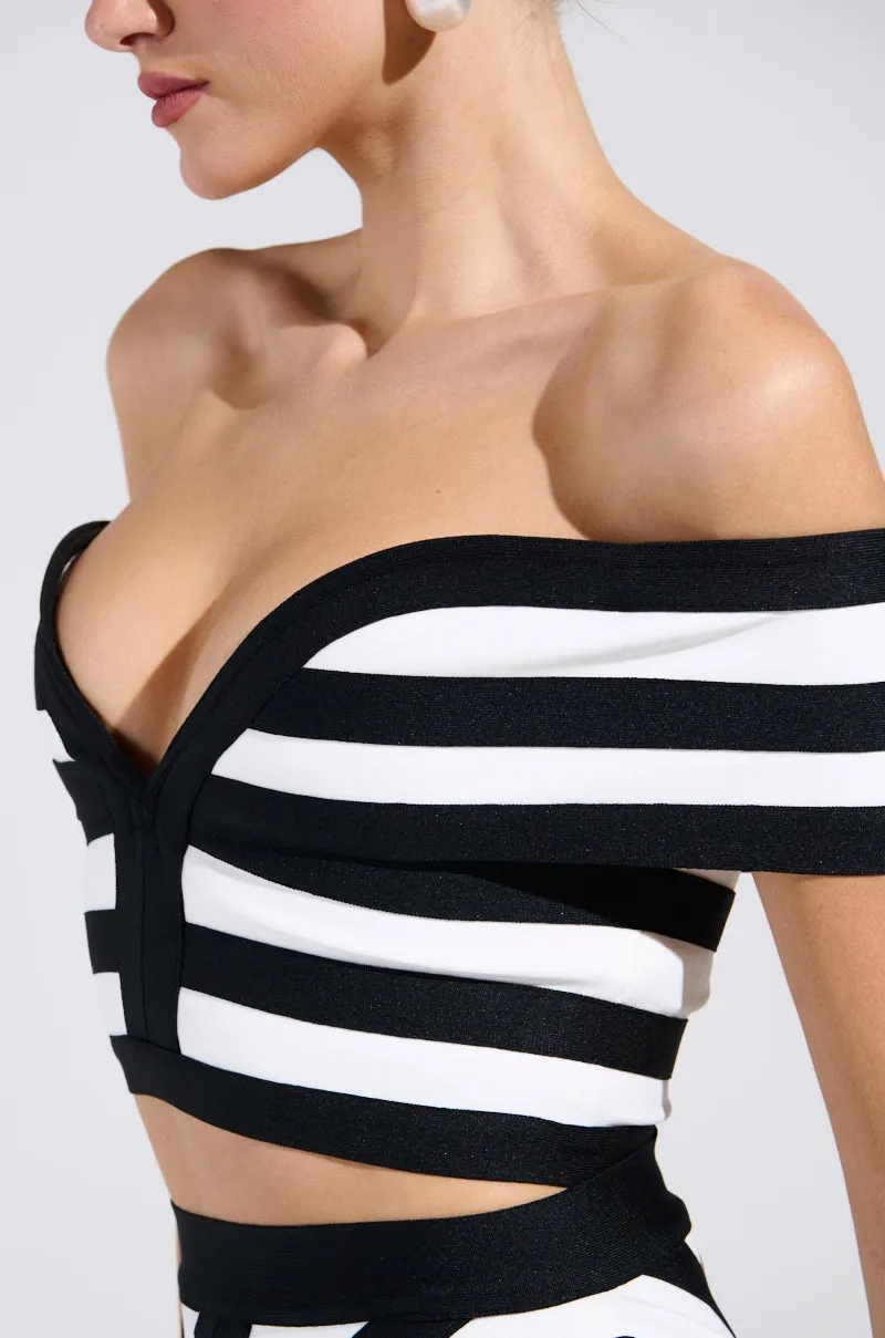 WAITING FOR YOU STRIPE BLOUSE