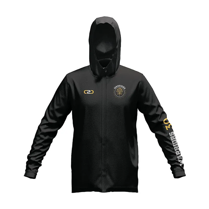 Warriors City Glide SlimFit HP Tech Zip Hoodie (Black / Red)