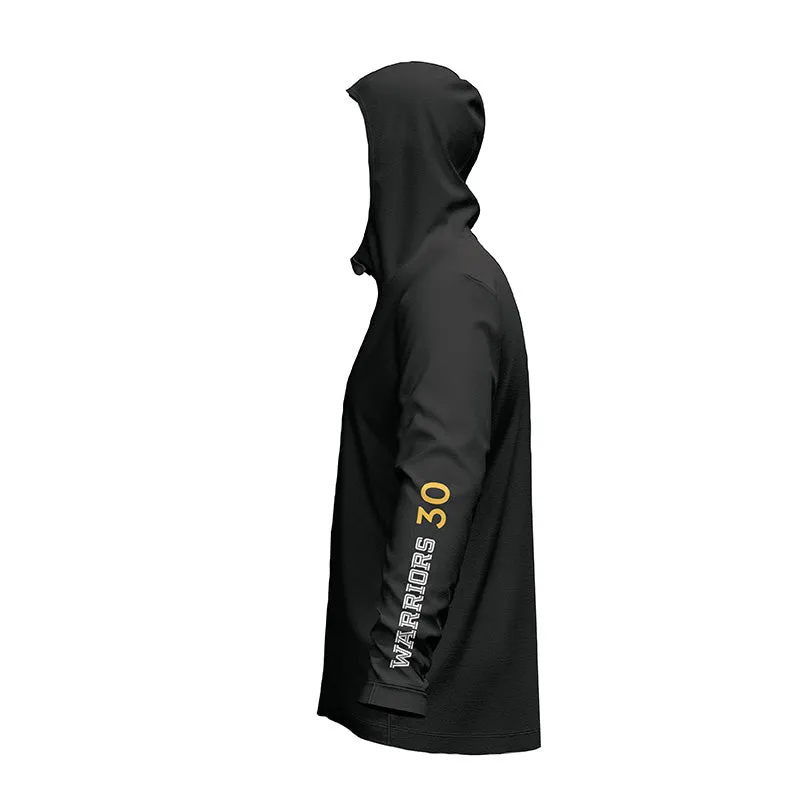 Warriors City Glide SlimFit HP Tech Zip Hoodie (Black / Red)